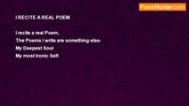 Shalom Freedman - The Real Poems I Recite