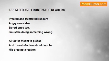 Shalom Freedman - Irritated And Frustrated Readers