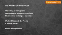 Shalom Freedman - The Writing Of Many Poems