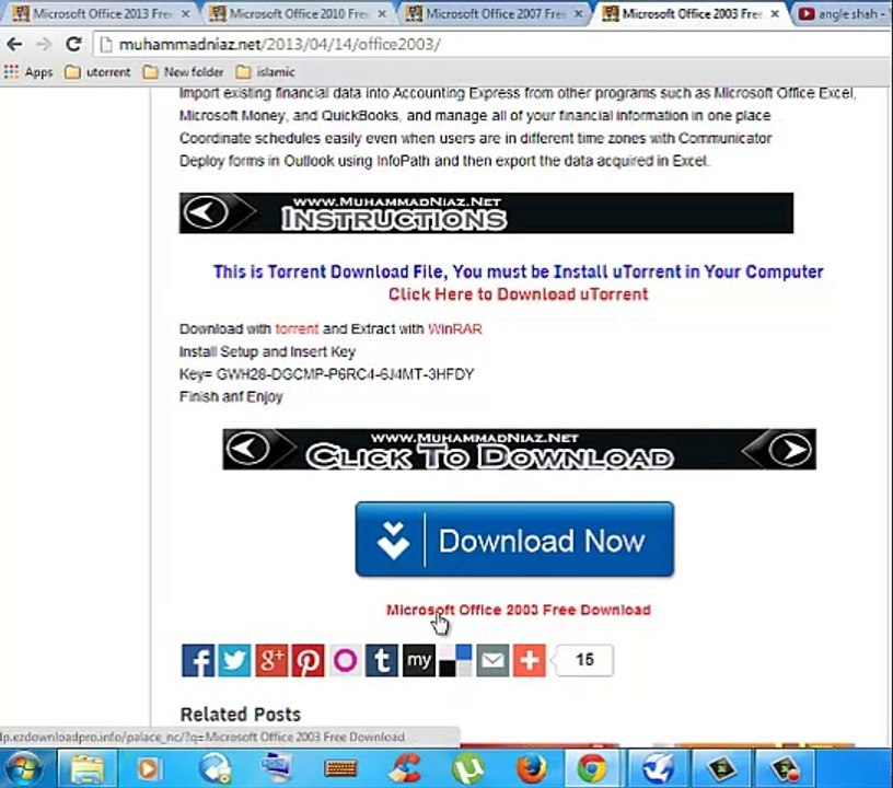 Download Microsoft Office Full version 2014!!!!! with serial key