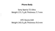 Sony Xperia T2 Ultra Vs HTC Desire 610