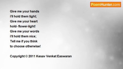 Kesav Venkat Easwaran - Tell Me