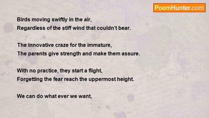 Ameera Aidrus - Bird's first flight