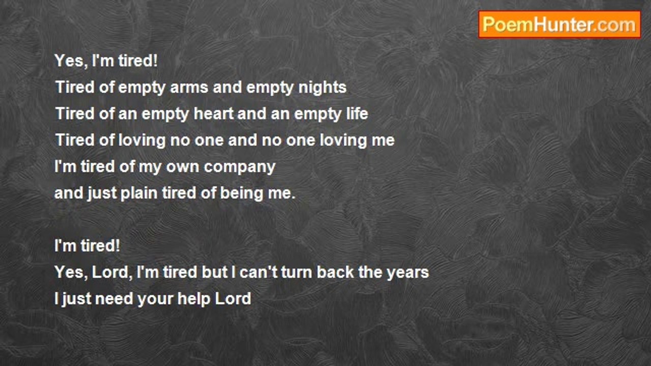 mestup poems - Tired