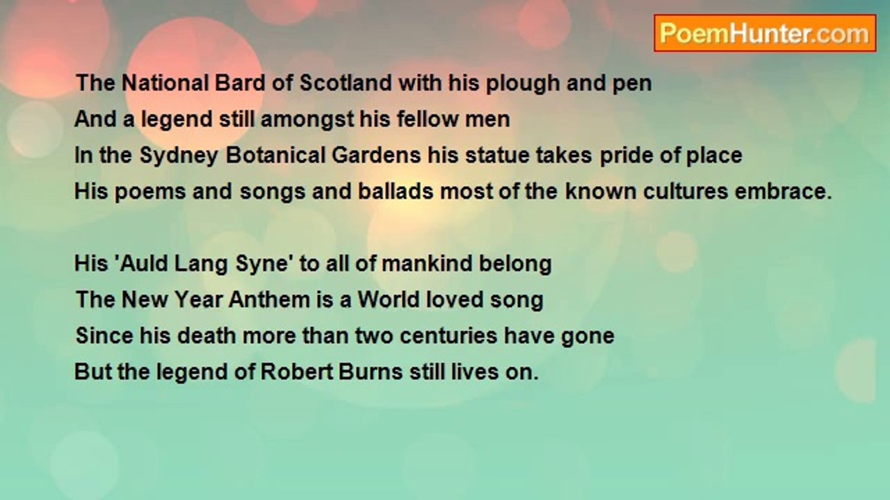 Francis Duggan - On Seeing The Burns Statue In Sydney