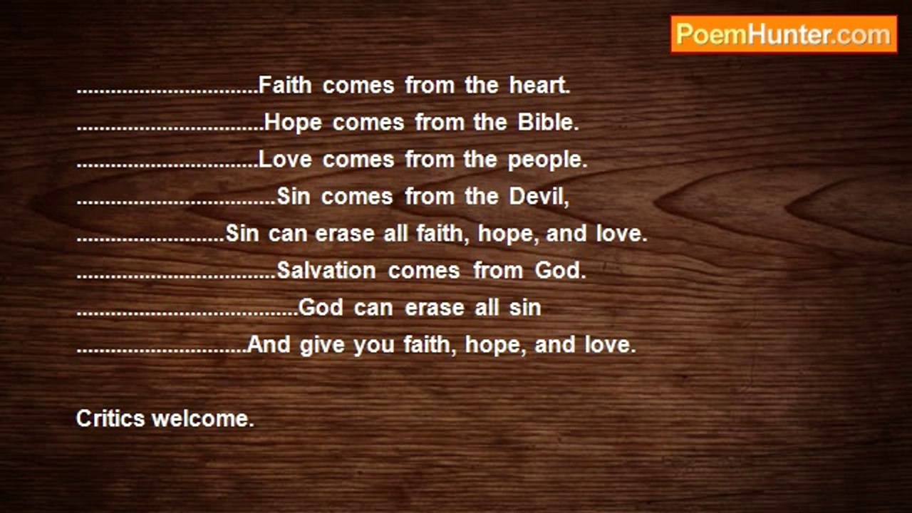 QalmeTari Misterres of Death Nat. Norville - Faith Comes, Hope Comes, Love Comes, Sin Comes