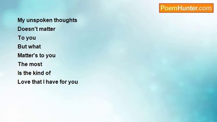 Aldo Kraas - MY UNSPOKEN THOUGHTS