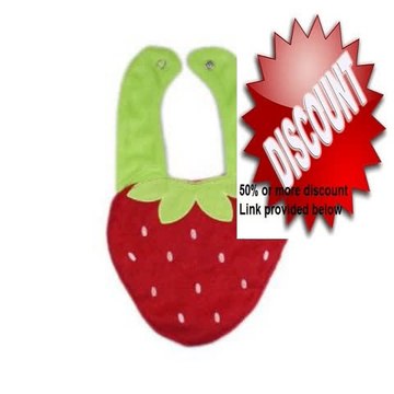 Best Deals three-D Kids Baby Girl Boy Toddler Bibs Cute Cartoon Strawberry Soft Saliva Towel Review