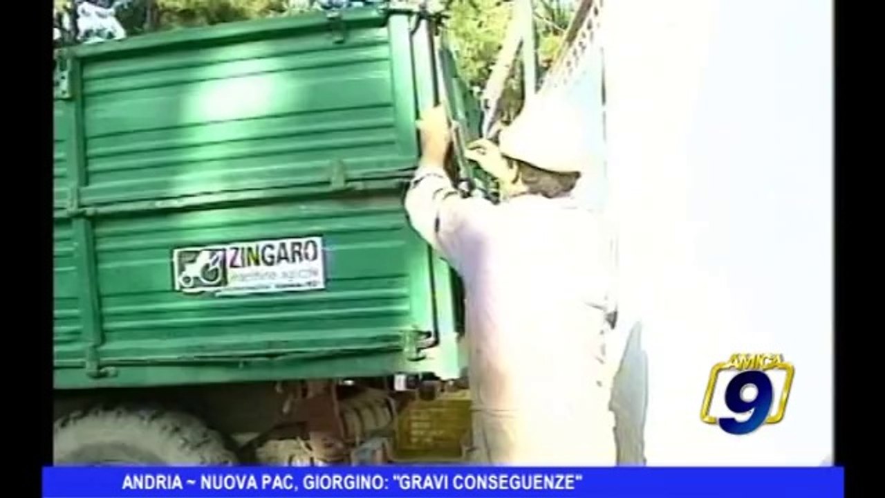 Andria | Nuova PAC, Giorgino: "gravi conseguenze"