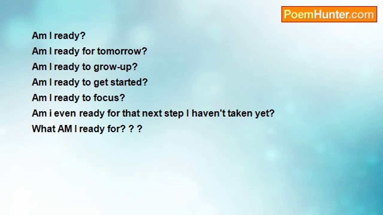 Sally Sparkles - Am I ready?