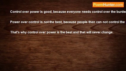 Andrew Marks - Control Over Power