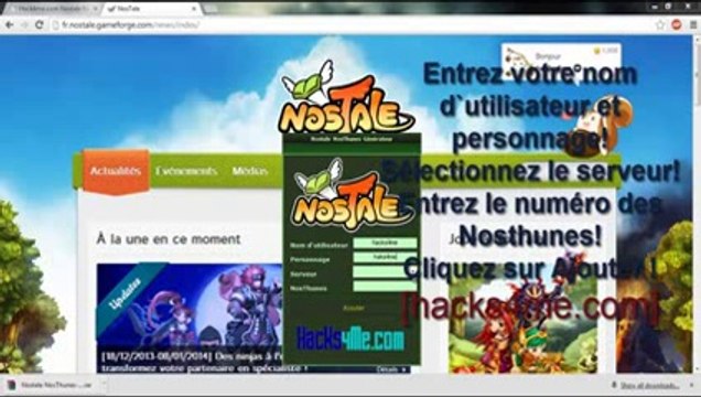 Générateur de Nosthunes - Hack NosThunes Gratuit! (Nostale, cheat hack _ triche) June-July 2014