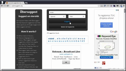 [Tutorial] Herramienta Ubersuggest (11.2)