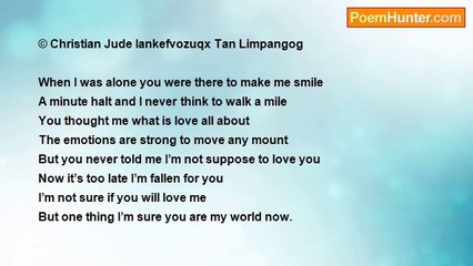 Christian Jude Iankefvozuqx Tan Limpangog - UNSURE