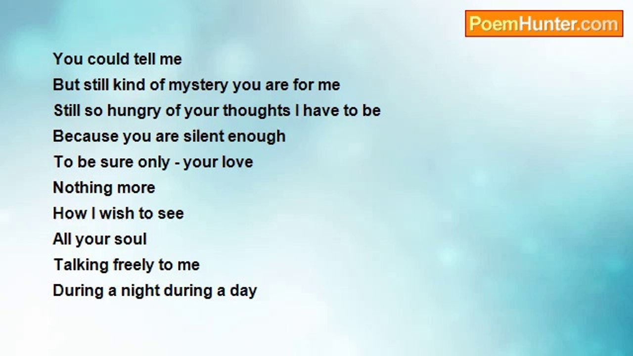 Anna Cellmer - I wish to know more you