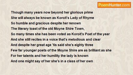 Francis Duggan - Koroit's Lady Of Rhyme