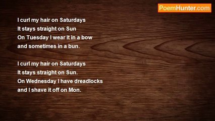 Frances May - I curl my hair on Saturdays