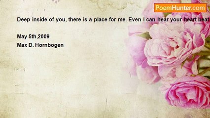 Max D. Hornbogen - Deep Inside Of You