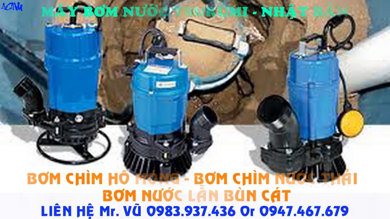 Bán bơm chìm nước thải, bơm nước bùn cát Tsurumi KRS2-150///9kw///12hp