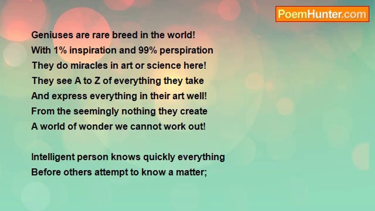 Ramesh T A - A Big Genius!