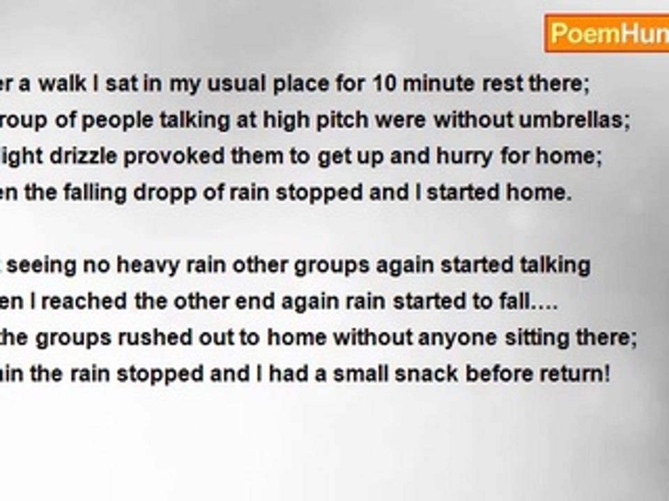 Ramesh T A - A PLAY OF RAIN!