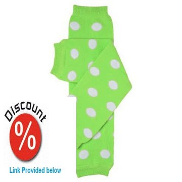 Best Deals juDanzy bright green Polka Dot baby & toddler girl & boy leg warmers Review