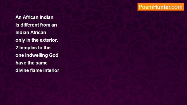 Saiom Shriver - African Indian Indian African