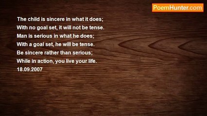 Rm.Shanmugam Chettiar. - Be sincere