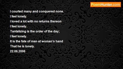 Rm.Shanmugam Chettiar. - Man is lonely.