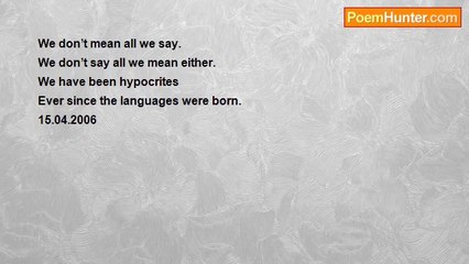 Rm.Shanmugam Chettiar. - Hypocrites