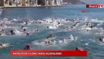 Analya'da yüzme yarışı düzenlendi