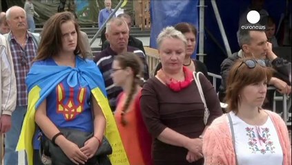 Anger and grief on Ukraine Day of Mourning for downed military plane