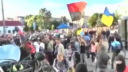 Новый ШАБАШ в КИЕВЕ - Погром посольства РФ в УКРАИНЕ 14.06.2014 г