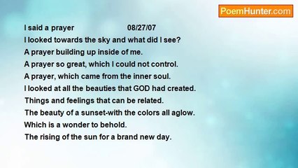 louis rams - I Said a Prayer