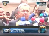 Uribe denuncia amenazas de las FARC contra seguidores de Zuluaga