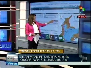 Se confirma la ventaja de Santos sobre Zuluaga en elección colombiana
