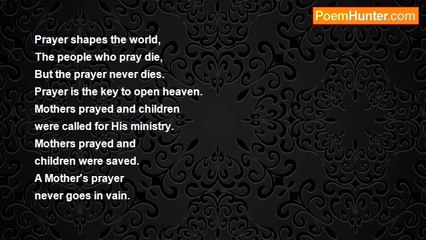 Aleyamma Jacob - Prayer Shapes The World