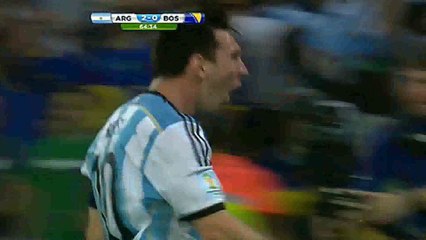 Argentina derroto 2-1 a Bosnia con un golazo de Messi