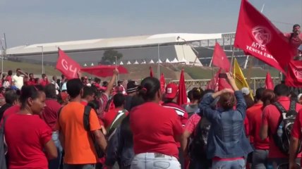 Raw: Anti-World Cup protests in Brazil