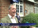 UKIP's Nigel Farage votes in European elections