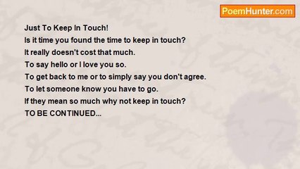 Monty Hinson - Just To Keep In Touch