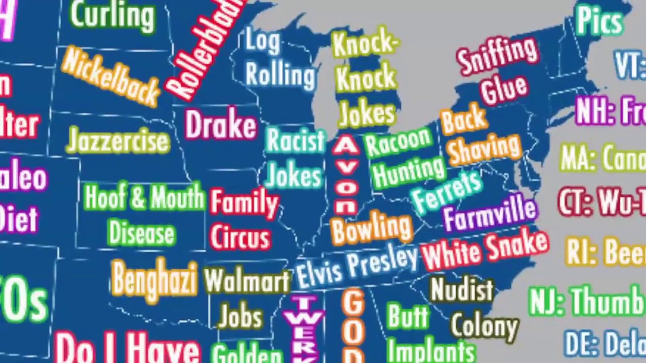 Ridiculous top Google searches for each State