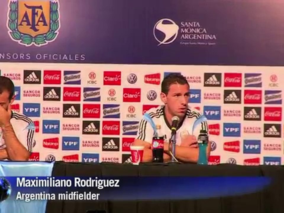 Argentina squad trains ahead of Brazil 2014 world cup