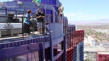 UFC Announcer Bruce Buffer Opens Zipline (While Riding It)
