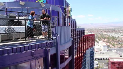 UFC Announcer Bruce Buffer Opens Zipline (While Riding It)