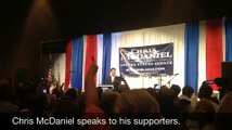 Chris McDaniel talks to supporters