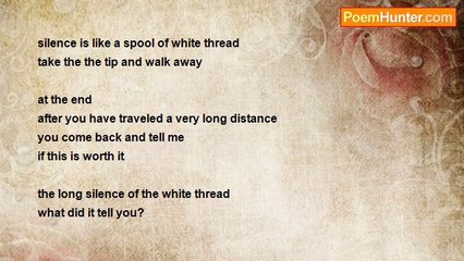 RIC S. BASTASA - silence is like a spool of white thread