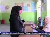 Women cast their votes in Afghan elections