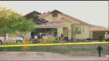 Military jet crash sets homes ablaze in Calif.