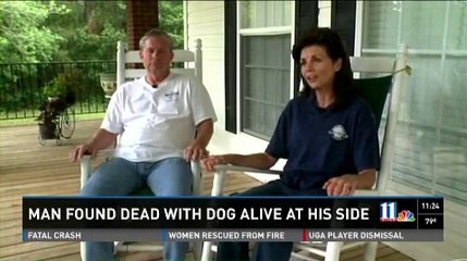 Man found dead with dog alive by his side